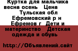 Куртка для мальчика весна-осень › Цена ­ 1 500 - Тульская обл., Ефремовский р-н, Ефремов г. Дети и материнство » Детская одежда и обувь   